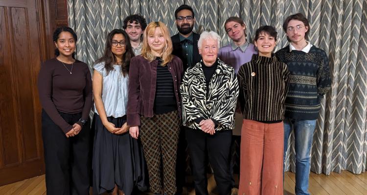 All 8 participants of the 2025 Mountford Prize with Dr Mountford.