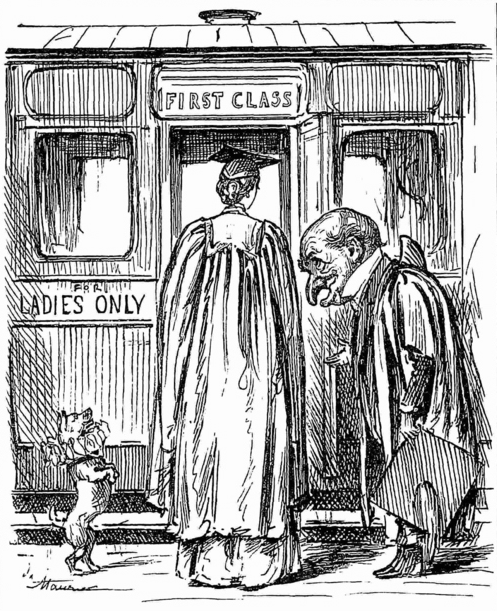 Punch image of Agnata Ramsay as the only 1st class result of the Classics Tripos 1887